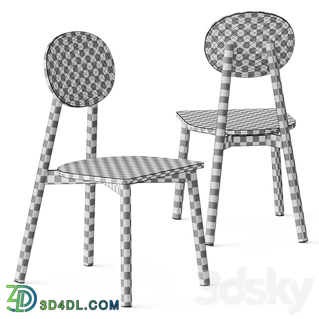 Crate and Kids Rue Adjustable Table and Kelsey Play Chair Table Chair 3D Models