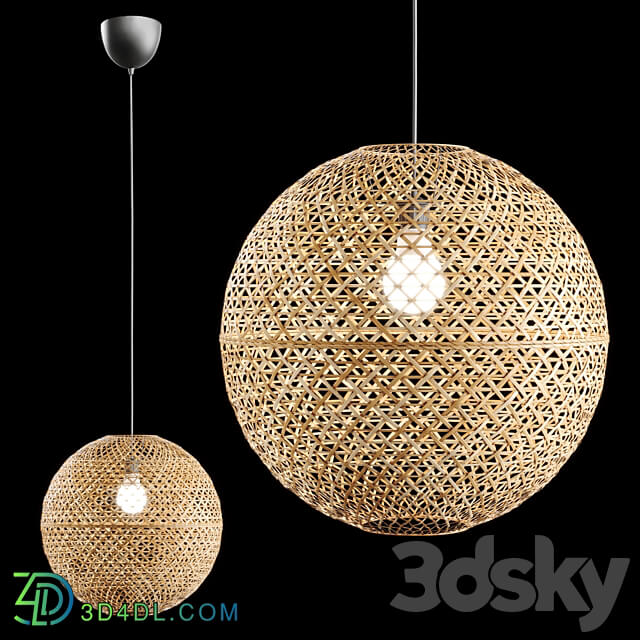 Kaseberga rattan pendant Lamp by IKEA Pendant light 3D Models