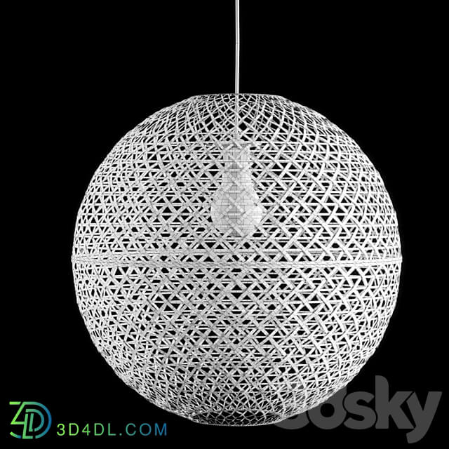 Kaseberga rattan pendant Lamp by IKEA Pendant light 3D Models