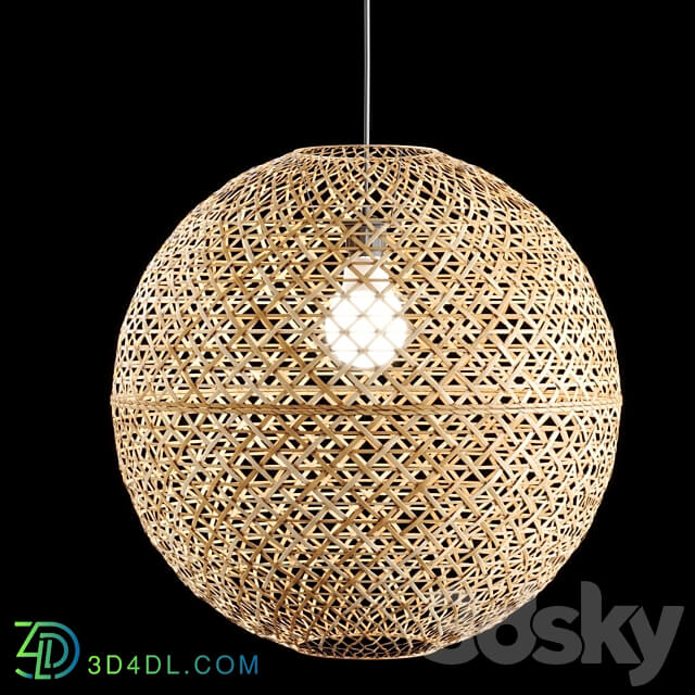 Kaseberga rattan pendant Lamp by IKEA Pendant light 3D Models