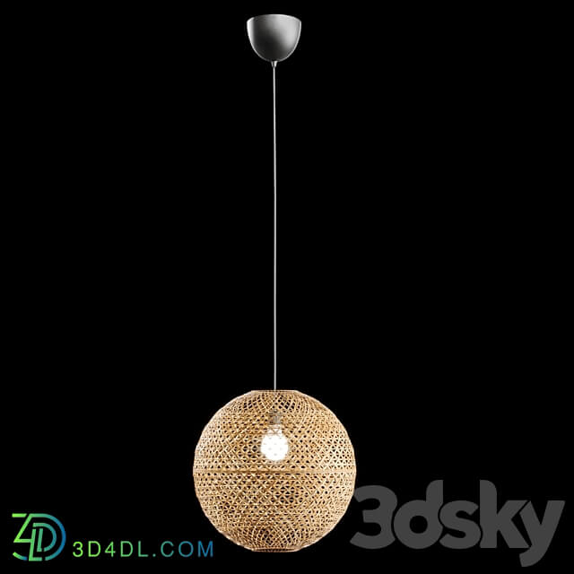 Kaseberga rattan pendant Lamp by IKEA Pendant light 3D Models