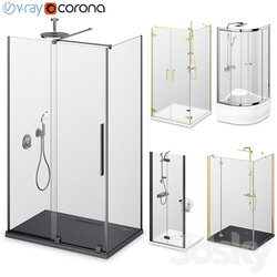 Shower enclosures and doors Radaway set 165 3D Models 