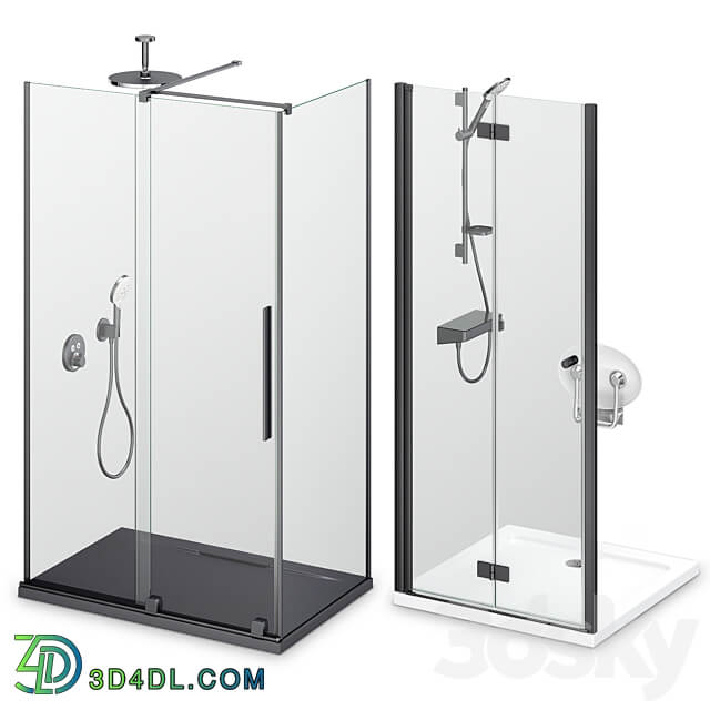 Shower enclosures and doors Radaway set 165 3D Models