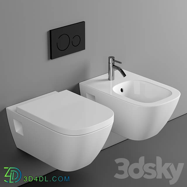 Wall hung toilet Geberit Renova Plan 3D Models