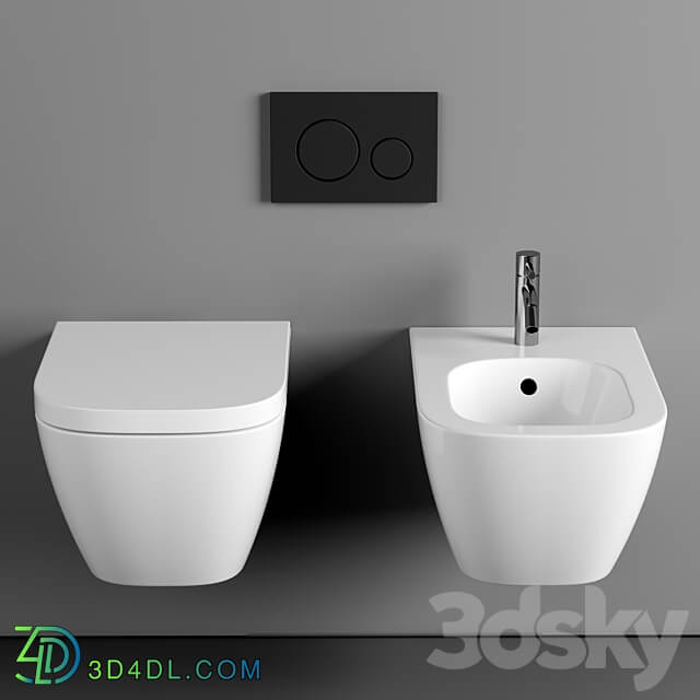 Wall hung toilet Geberit Renova Plan 3D Models