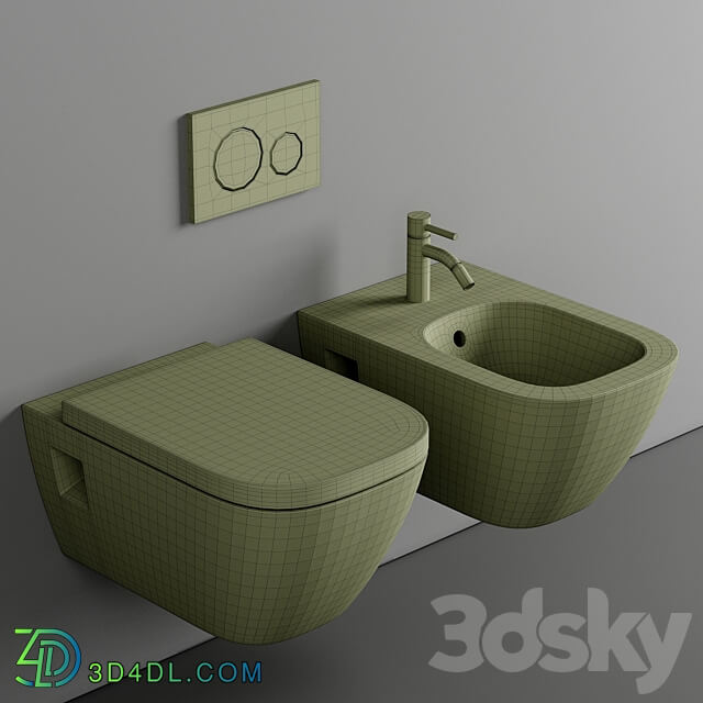 Wall hung toilet Geberit Renova Plan 3D Models