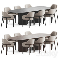 Dining Set 01 Table Chair 3D Models 