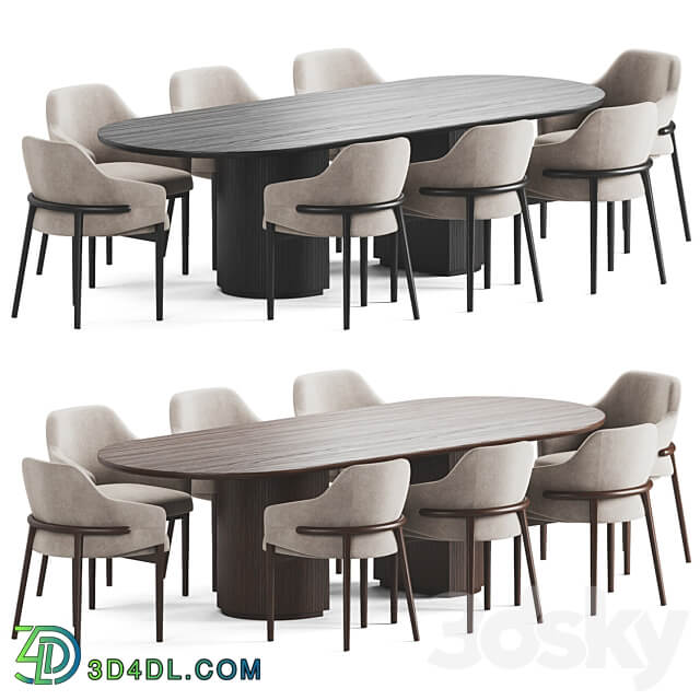 Dining Set 01 Table Chair 3D Models