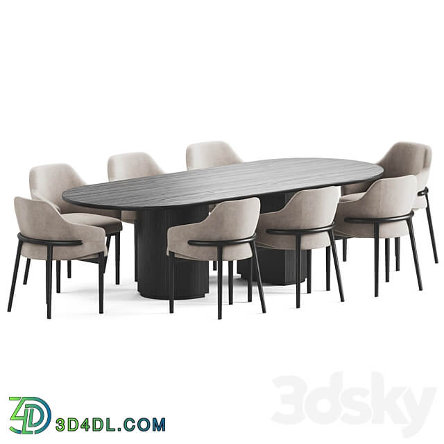 Dining Set 01 Table Chair 3D Models