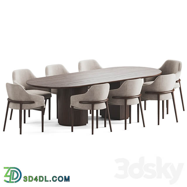 Dining Set 01 Table Chair 3D Models