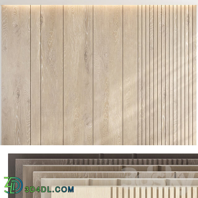 Wood panel set v01 3D Models