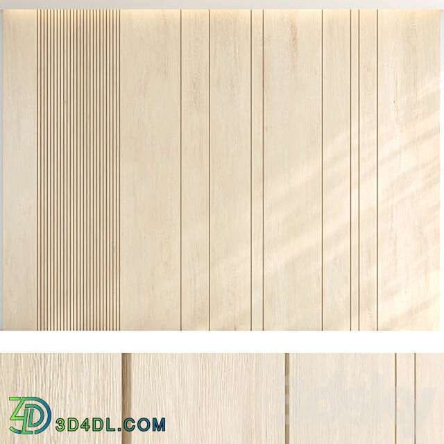 Wood panel set v01 3D Models