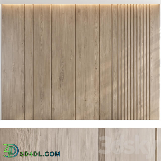 Wood panel set v01 3D Models