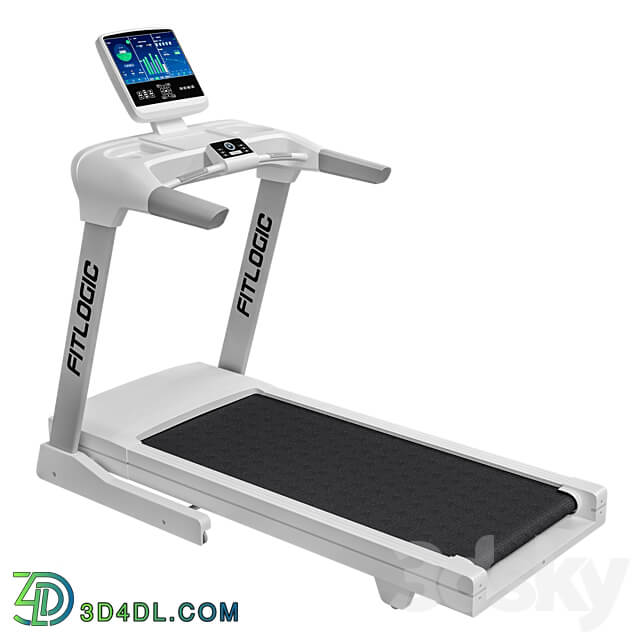 Treadmill FitLogic White 3D Models