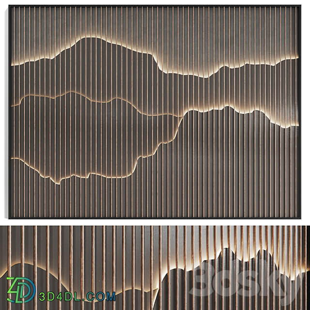 Decorative wall panel 9 3D Models