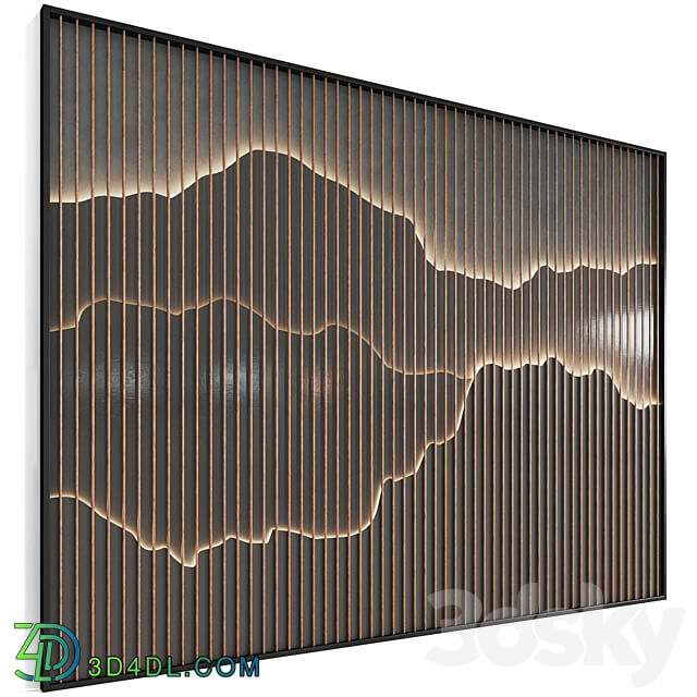 Decorative wall panel 9 3D Models