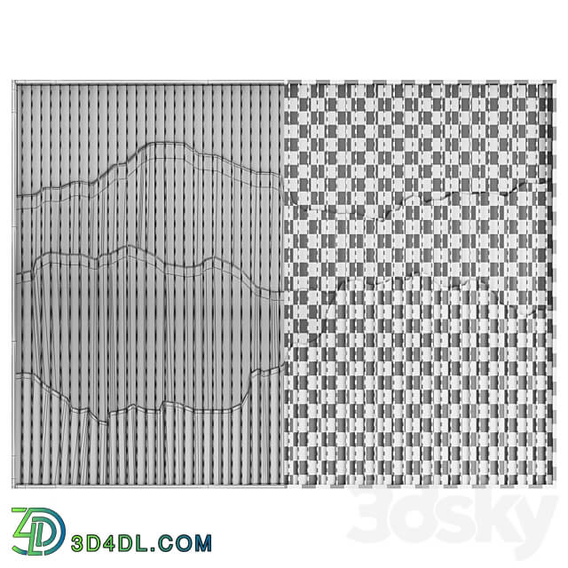 Decorative wall panel 9 3D Models