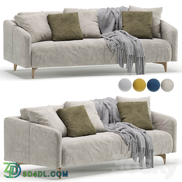 Sofa Ljeri Barhat Beige By Divan.ru Sofa Ljeri 3D Models