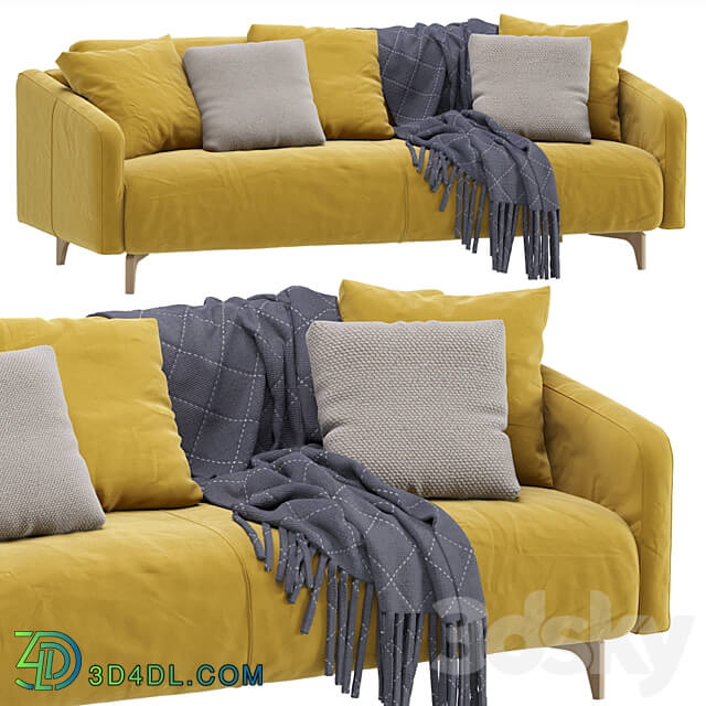 Sofa Ljeri Barhat Beige By Divan.ru Sofa Ljeri 3D Models