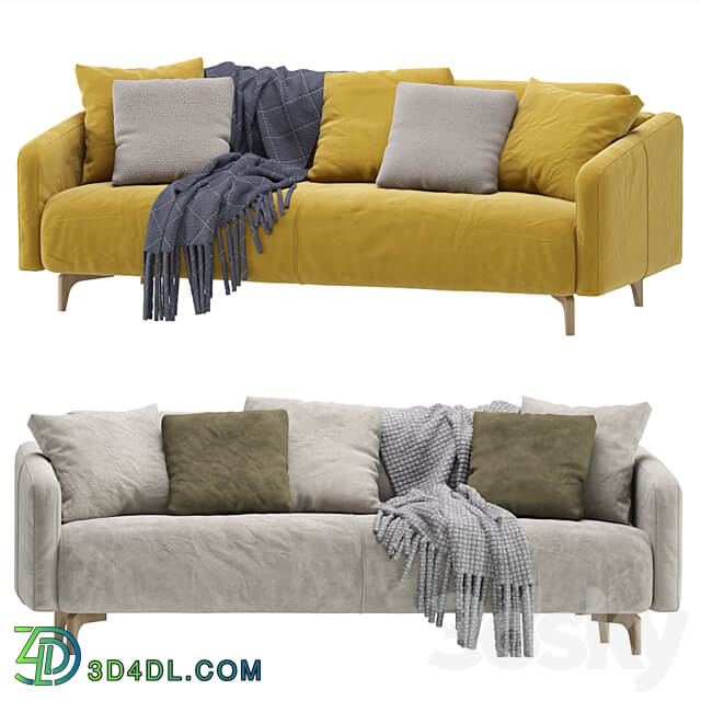 Sofa Ljeri Barhat Beige By Divan.ru Sofa Ljeri 3D Models