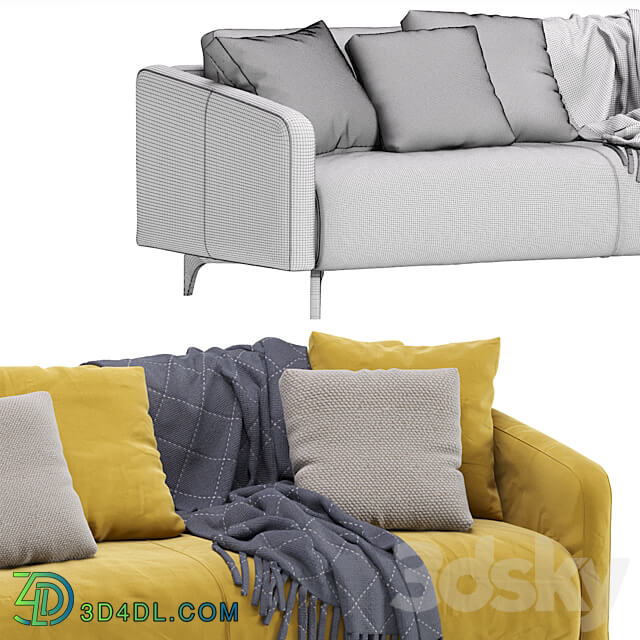 Sofa Ljeri Barhat Beige By Divan.ru Sofa Ljeri 3D Models