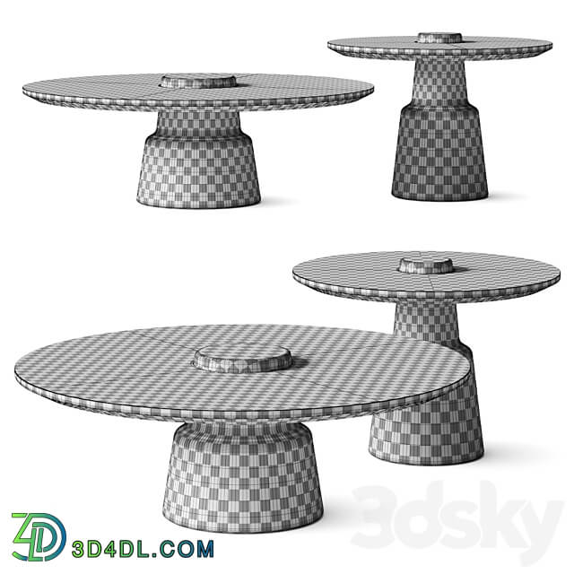 Tacchini Mill Coffee Tables 3D Models