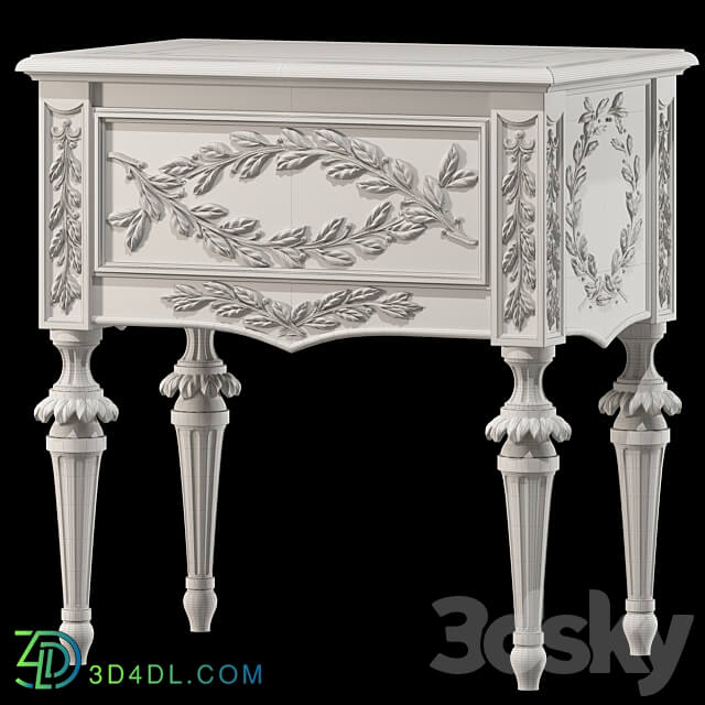 roberto giovannini night stand with laurel carving art 684PL Sideboard Chest of drawer 3D Models
