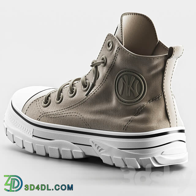 Casual high top Footwear 3D Models