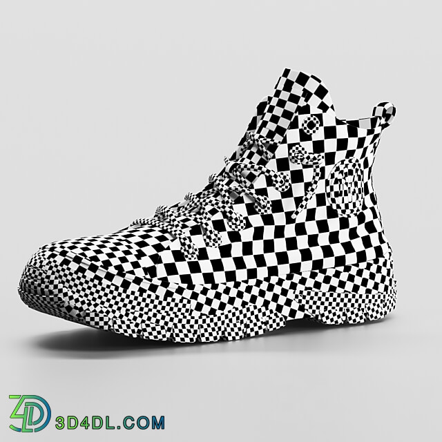 Casual high top Footwear 3D Models