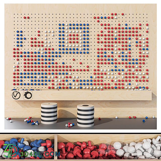 Wooden game board for nursery No. 2 Miscellaneous 3D Models