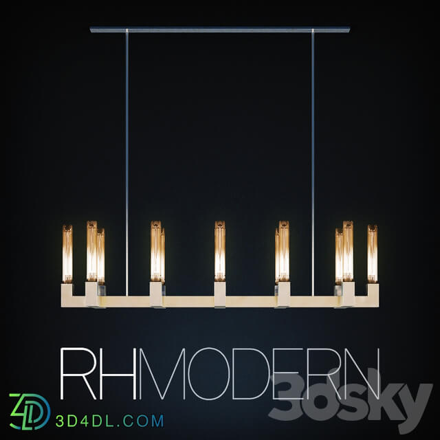 RH Cannele Linear Chandelier 54 quot Pendant light 3D Models