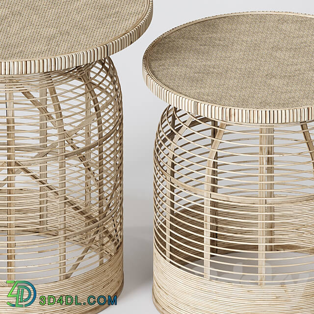 Rattan side table Madam Stoltz 3D Models