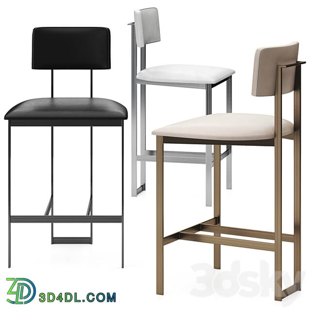 Landon II Counter Stool Cream 3D Models