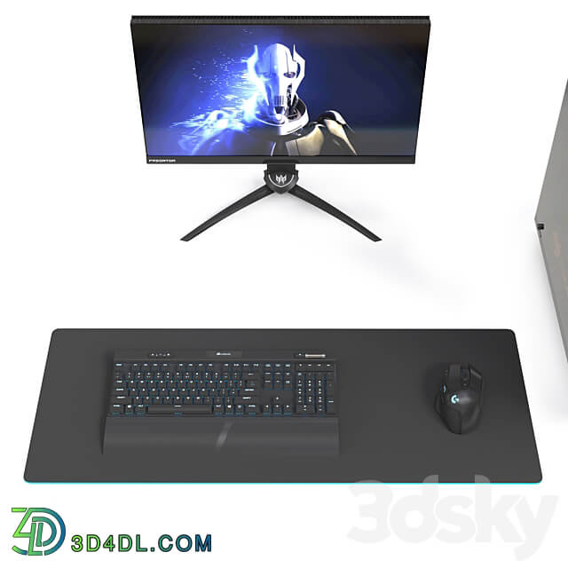 Gamer Set 1 PC PC other electronics 3D Models