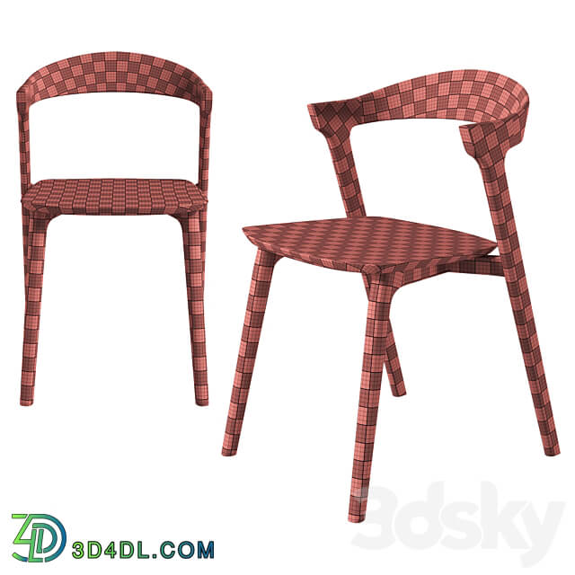 Oak bok chair oak x table Table Chair 3D Models