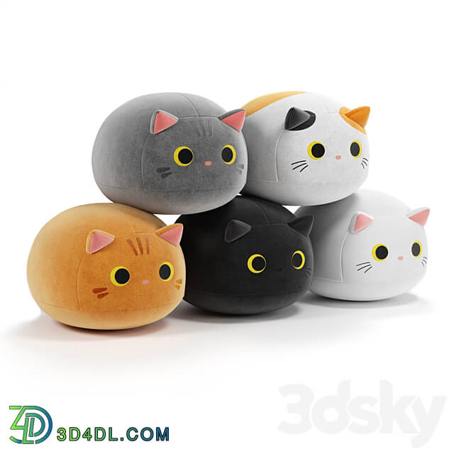 Soft toys cats 3D Models