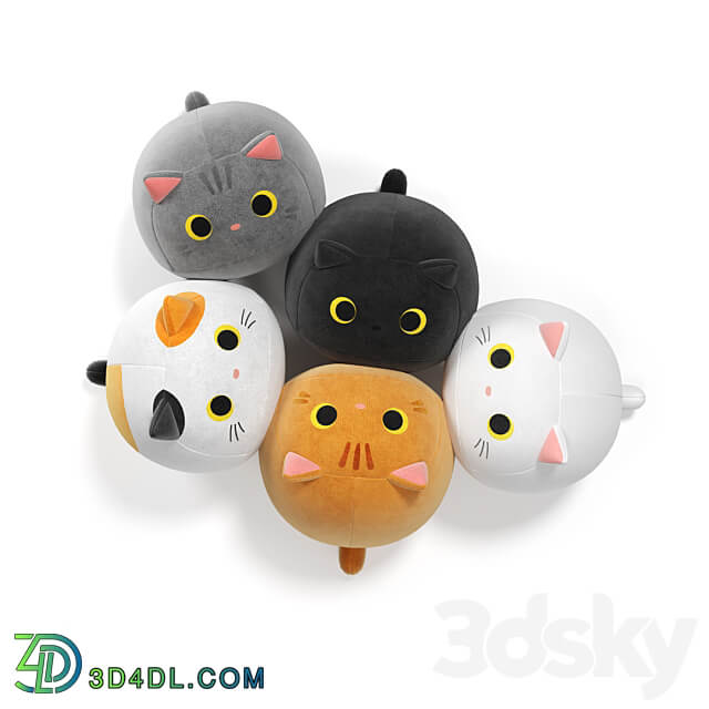 Soft toys cats 3D Models