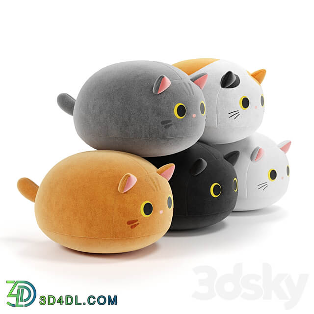 Soft toys cats 3D Models