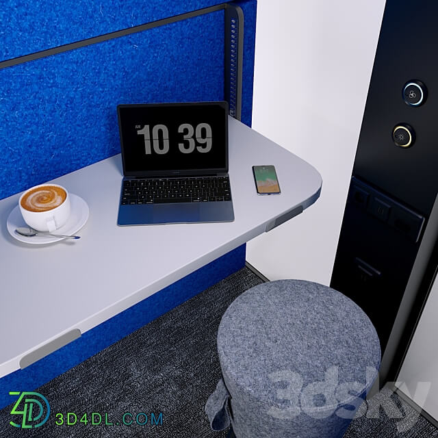 Mikomax Smart Office HUSH WORK Sit Stand 3D Models