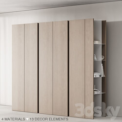 171 cabinet furniture 03 modern cupboard with decor 01 Wardrobe Display cabinets 3D Models 