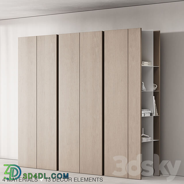 171 cabinet furniture 03 modern cupboard with decor 01 Wardrobe Display cabinets 3D Models