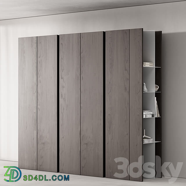 171 cabinet furniture 03 modern cupboard with decor 01 Wardrobe Display cabinets 3D Models