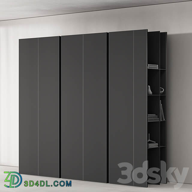 171 cabinet furniture 03 modern cupboard with decor 01 Wardrobe Display cabinets 3D Models