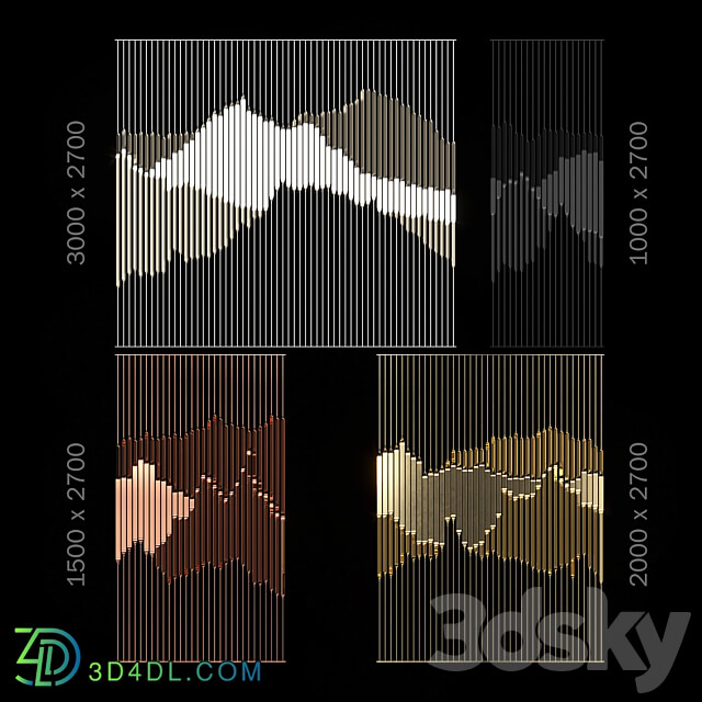 Decorative partition 024 3D Models