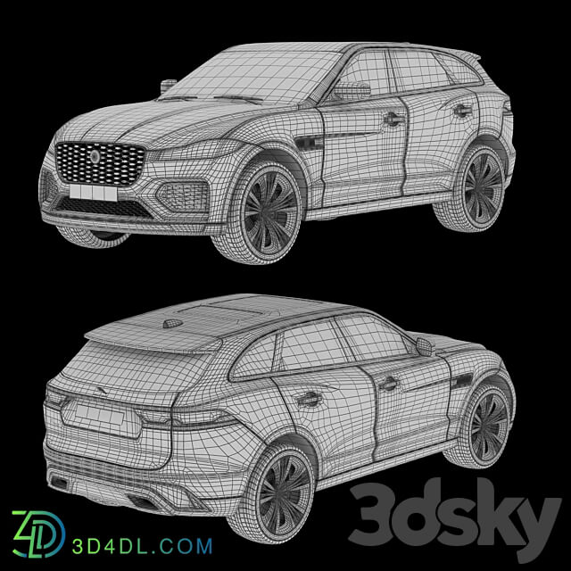 Jaguar F Pace 3D Models