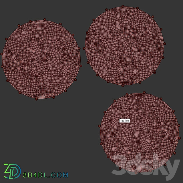 Gentle pom pom rug by Lorena Canals 3D Models