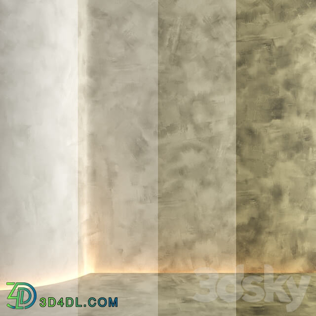 Decorative plaster 005 Seamless texture Stone 3D Models