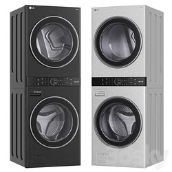 LG WashTower Washer Dryer WWT 1710B 3D Models 