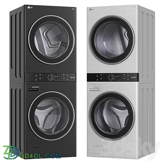 LG WashTower Washer Dryer WWT 1710B 3D Models