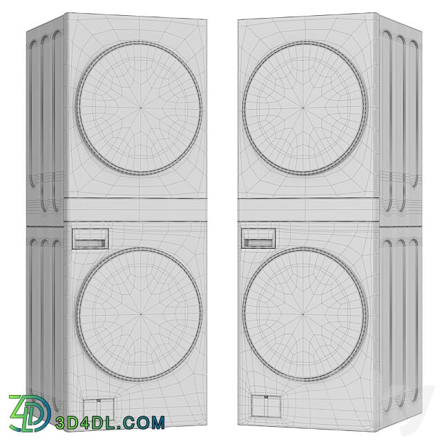 LG WashTower Washer Dryer WWT 1710B 3D Models